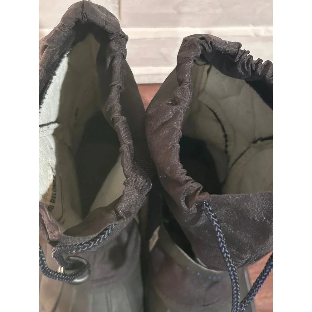LL Bean Kids Snow‎ Boots Black Reflective Winter Waterproof Outdoor Pics 4 Size